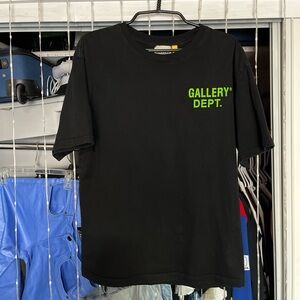 Gallery Black T-Shirt with Orange Tag